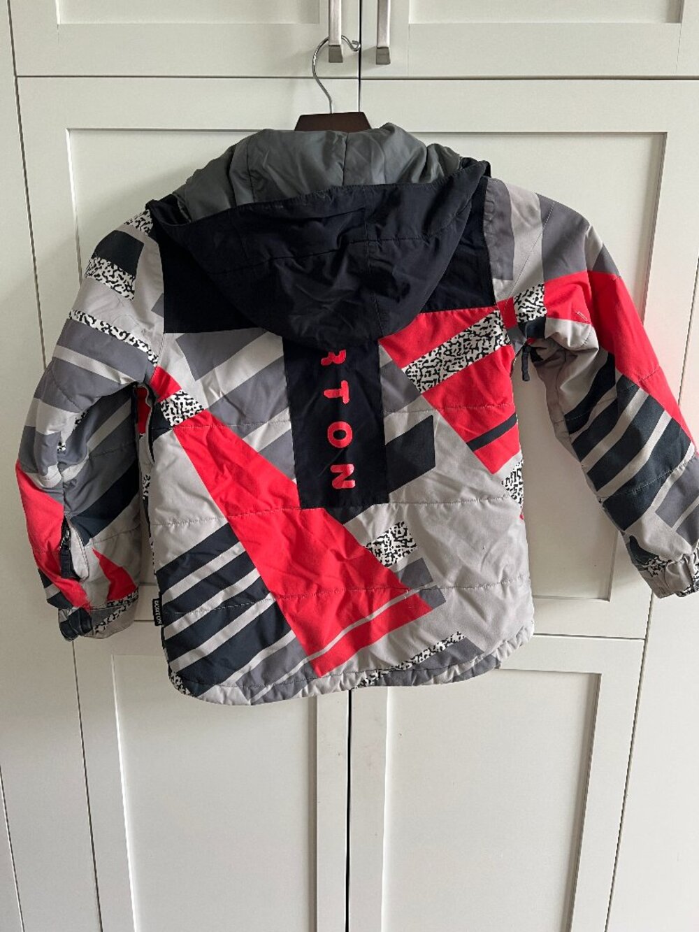 Burton Youth XS Ski Snowboard Jacket Red Gray Insulated Winter Coat - Picture 2 of 6